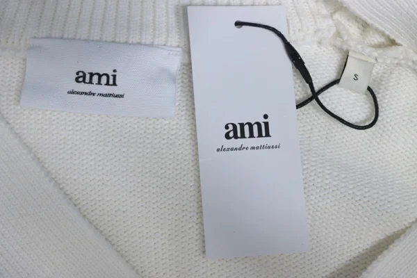 Ami Logo Cardigan Sweater