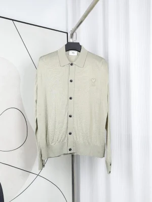 Ami Logo Polo Sweater