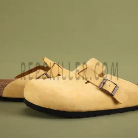 Birkenstock Boston buckled suede sandals