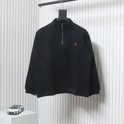 Logo Embroidered Zippered Cardigan