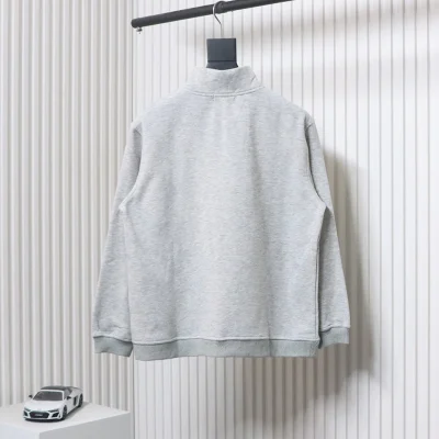 Logo Embroidered Zippered Cardigan