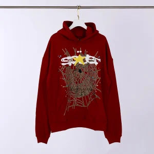 Sp5der Worldwide Maroon Hoodie