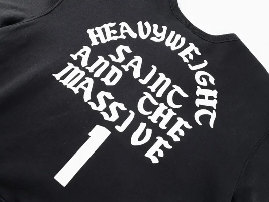 Saint Michael Saint Gothic Flocked Letter Sweatshirt