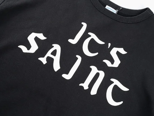 Saint Michael Saint Gothic Flocked Letter Sweatshirt