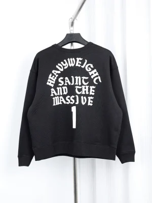 Saint Michael Saint Gothic Flocked Letter Sweatshirt