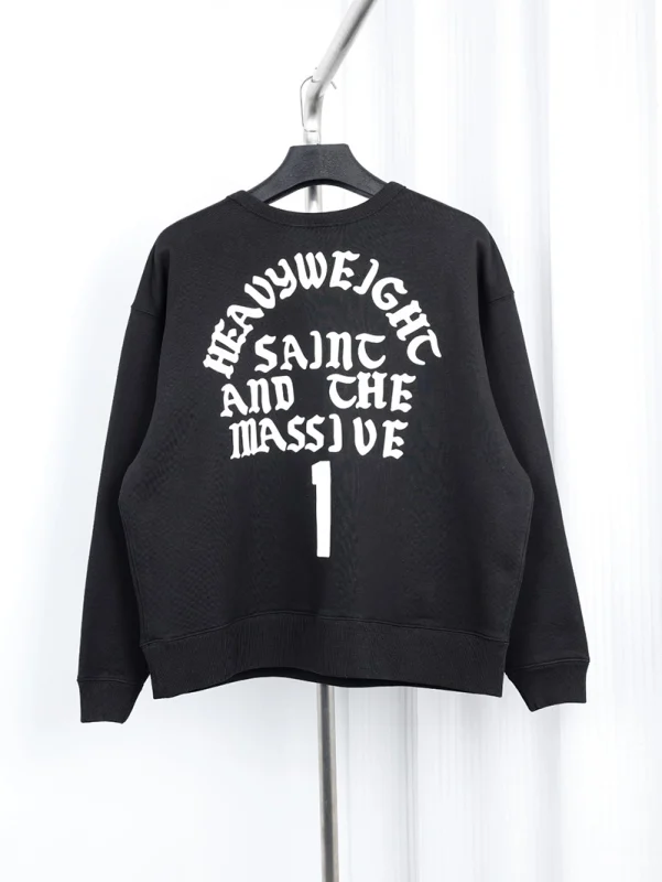 Saint Michael Saint Gothic Flocked Letter Sweatshirt