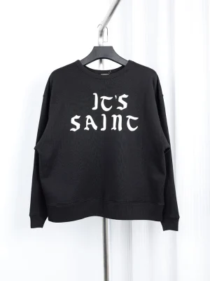 Saint Michael Saint Gothic Flocked Letter Sweatshirt