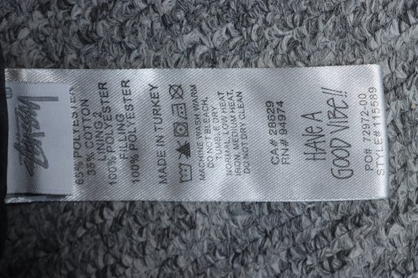 Stussy Distressed Black 8 Hooded Jacket