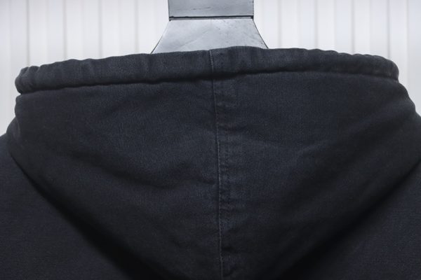 Stussy Distressed Black 8 Hooded Jacket