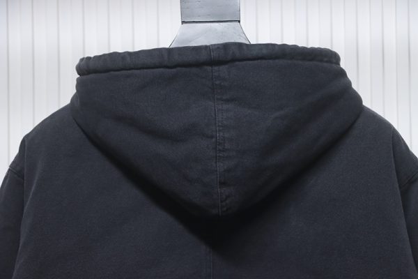 Stussy Distressed Black 8 Hooded Jacket