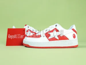 BAPESTA APE STA LEATHER RED WHITE SNEAKER