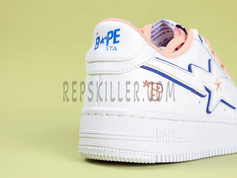 the bape logo in the white heels