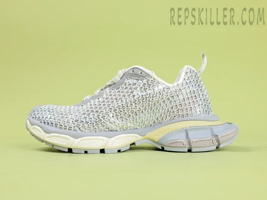 Balenciaga Men 3XL Fishnet Sneaker Grey3