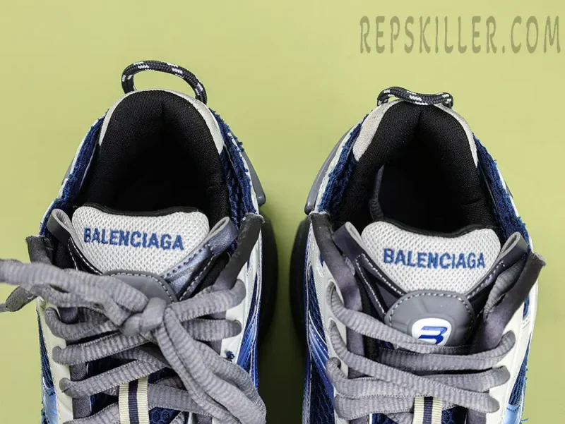 Balenciaga Men's Runner Gradient Sneaker in Beige/Navy/Grey - Image 10