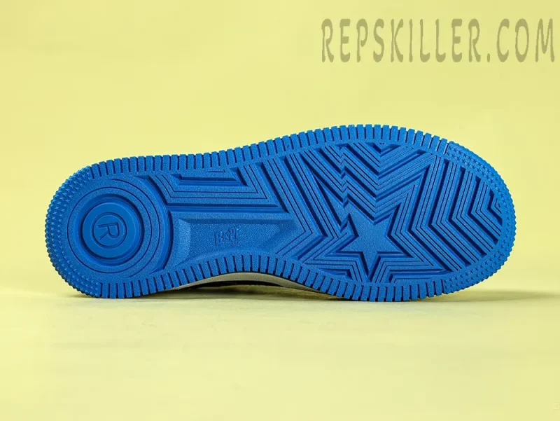 the blue outsole