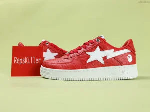 BATHING APE STA Skateboard Shoes Low-Top Red