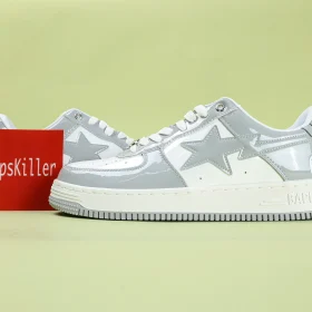 BATHING APE STA Patent Leather Grey