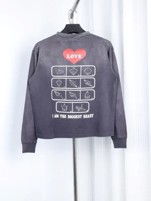 Saint Michael Love Crane Print Shirt