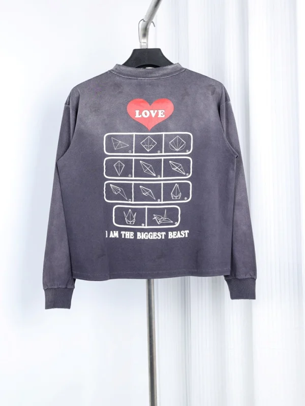 Saint Michael Love Crane Print Shirt