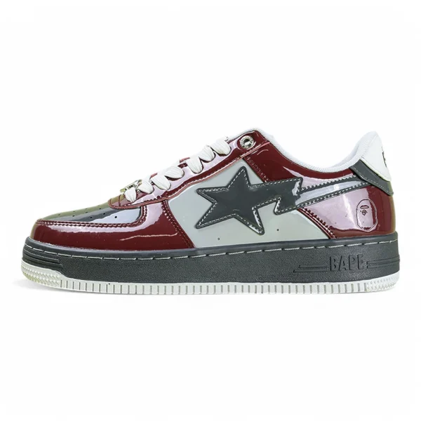 A BATHING APE BapeSta Nostalgic Burgundy Grey