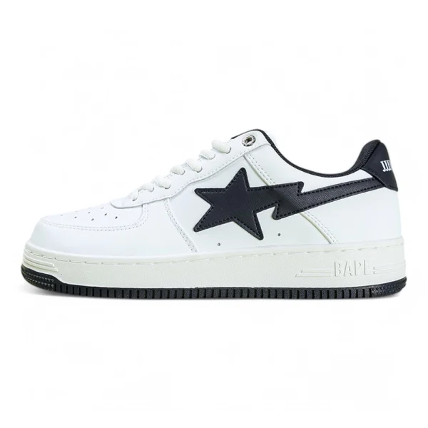 A BATHING APE BapeSta JJJJound White/Black Low Sneakers