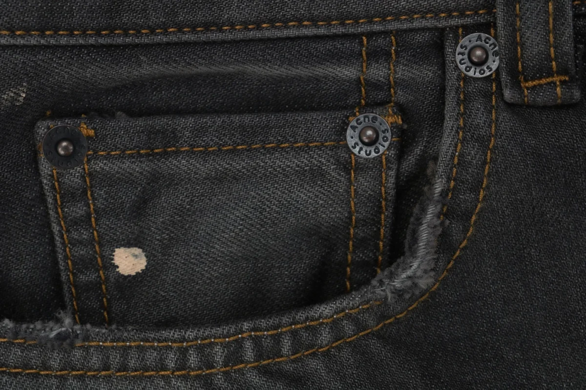 Acne Studios Paint-Splatter Denim Pants