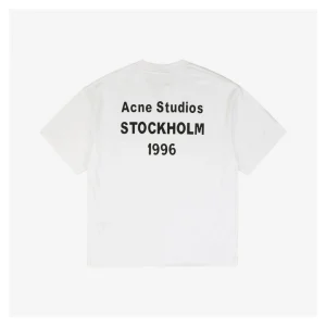 Acne Studios Back 1996 Silicone Letter Print Short-Sleeve Shirt White