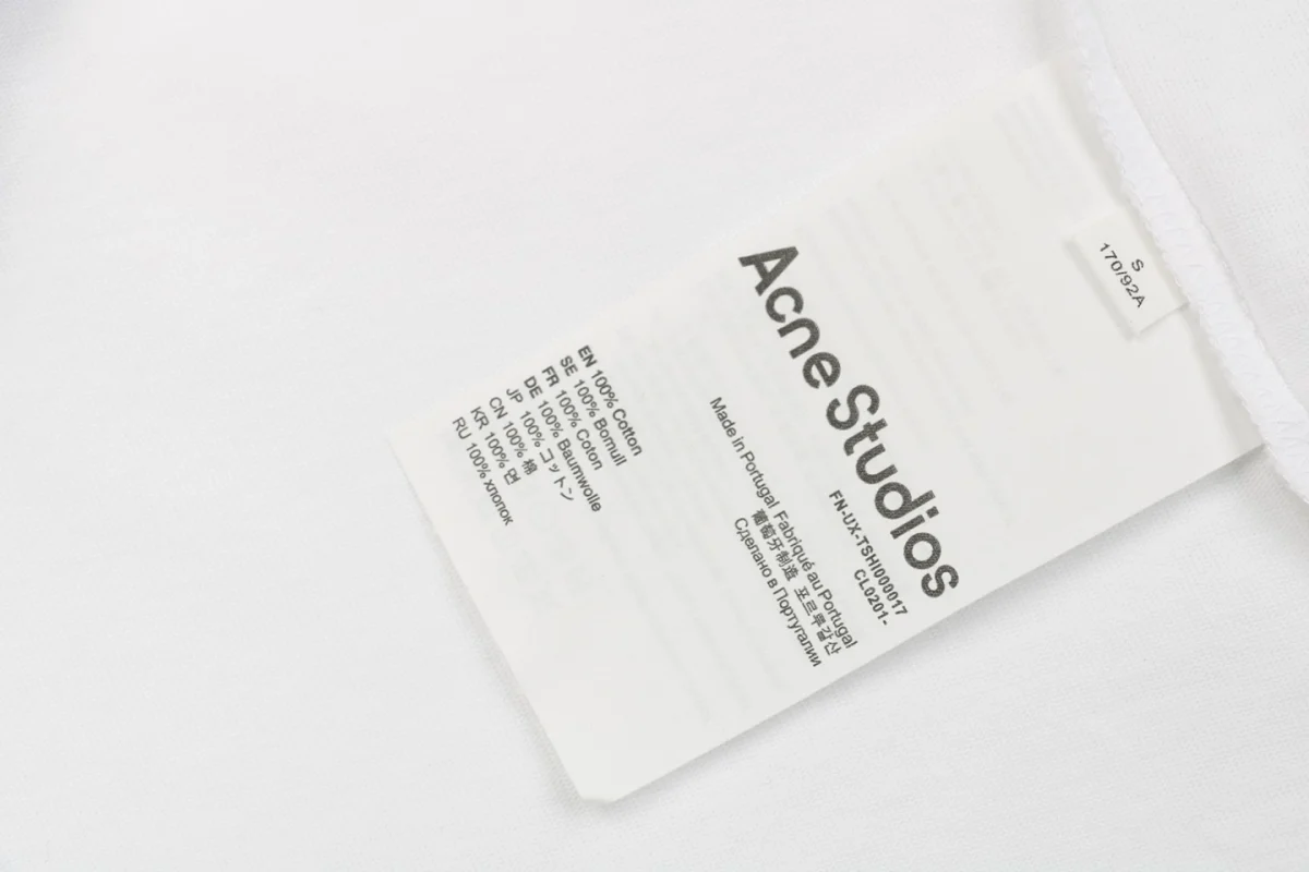 Acne Studios logo Wash tag