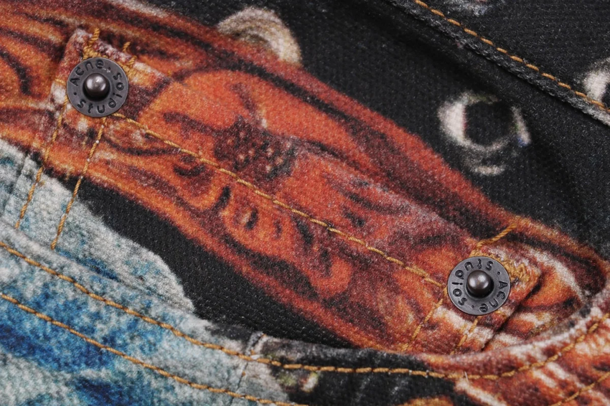 Acne Studios Multi-Belt Pattern Denim Jeans