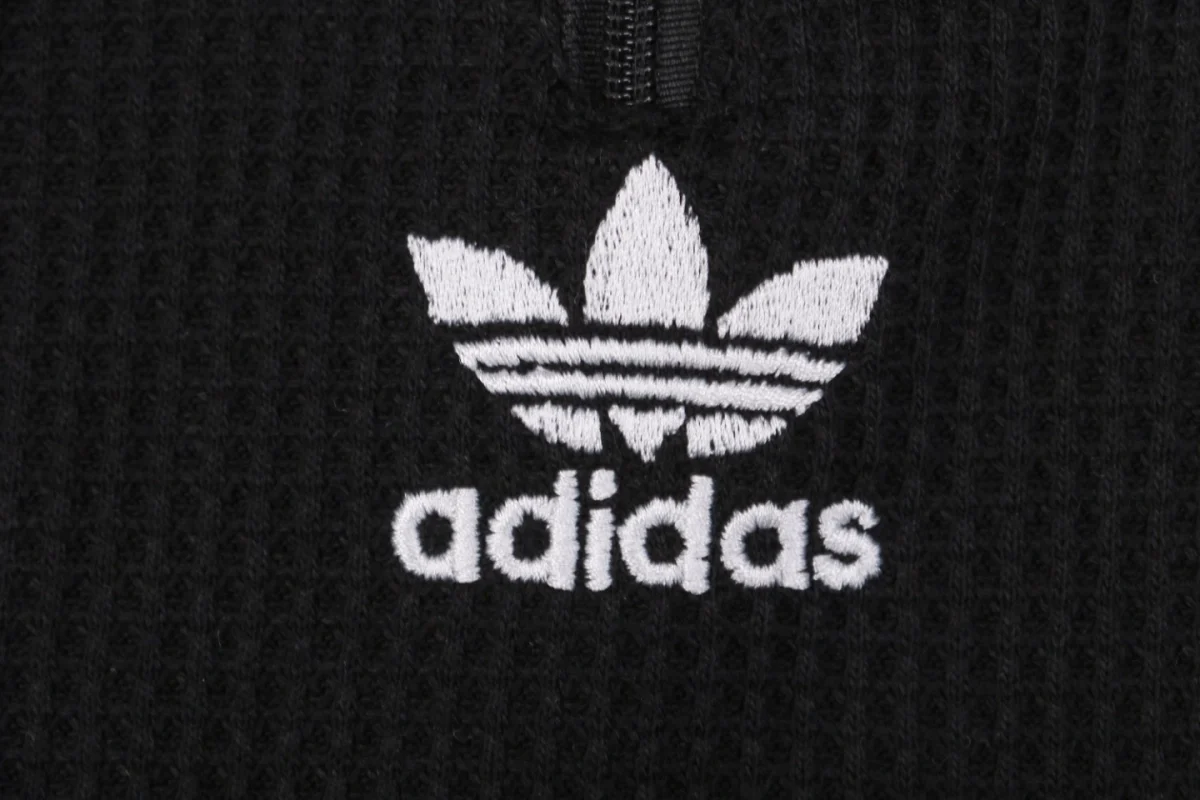 Adidas Trefoil Waffle Textured Track Pants Black