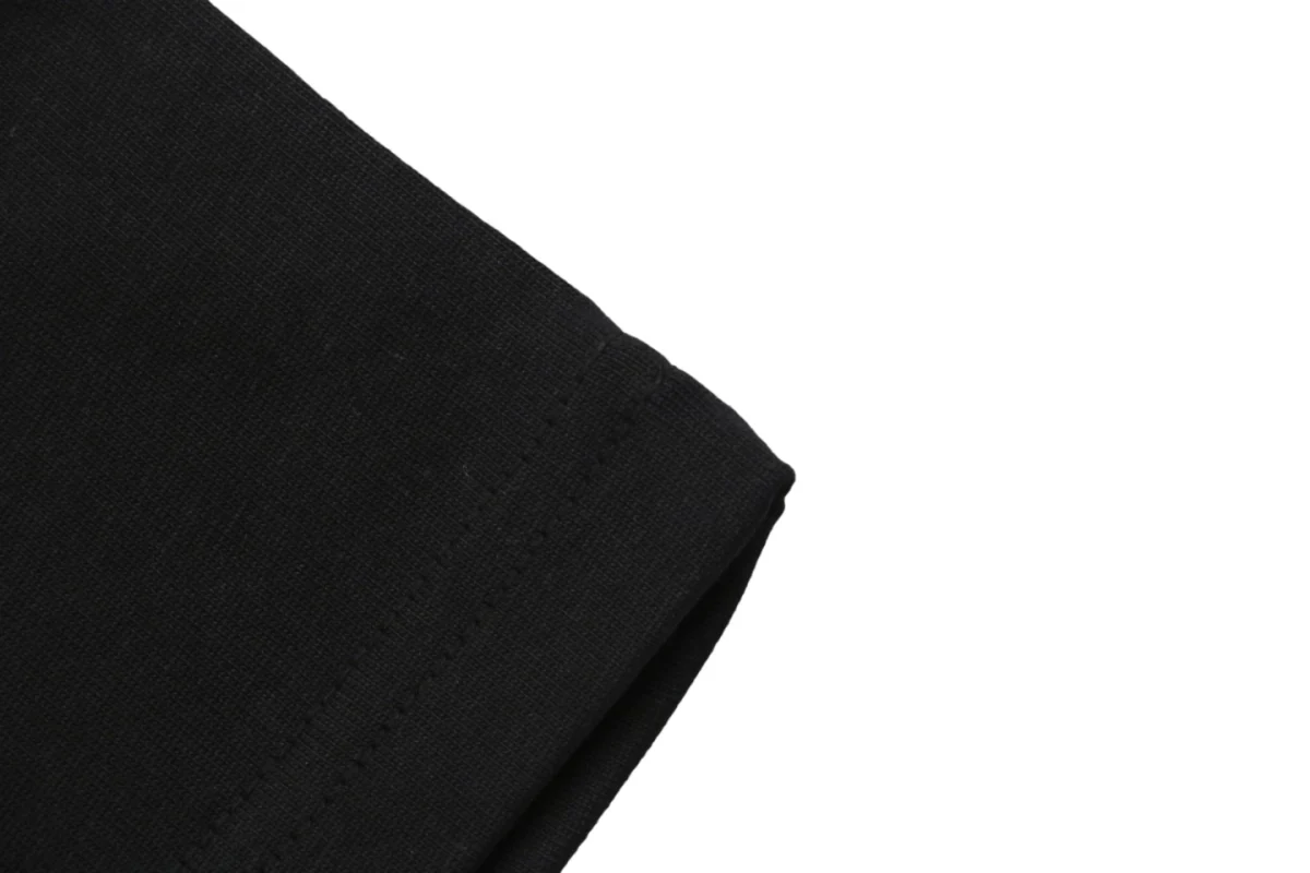 BBrry Horizontal Stripe Knight Logo Embroidery T-Shirt Black