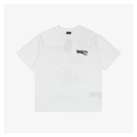 Balenciaga Double-B Graffiti Letter Print Short-Sleeve T-Shirt