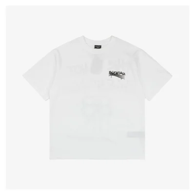 Balenciaga Double-B Graffiti Letter Print Short-Sleeve T-Shirt