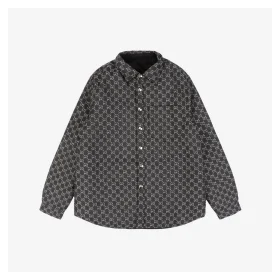 G Black and White All-Over Reversible Jacket