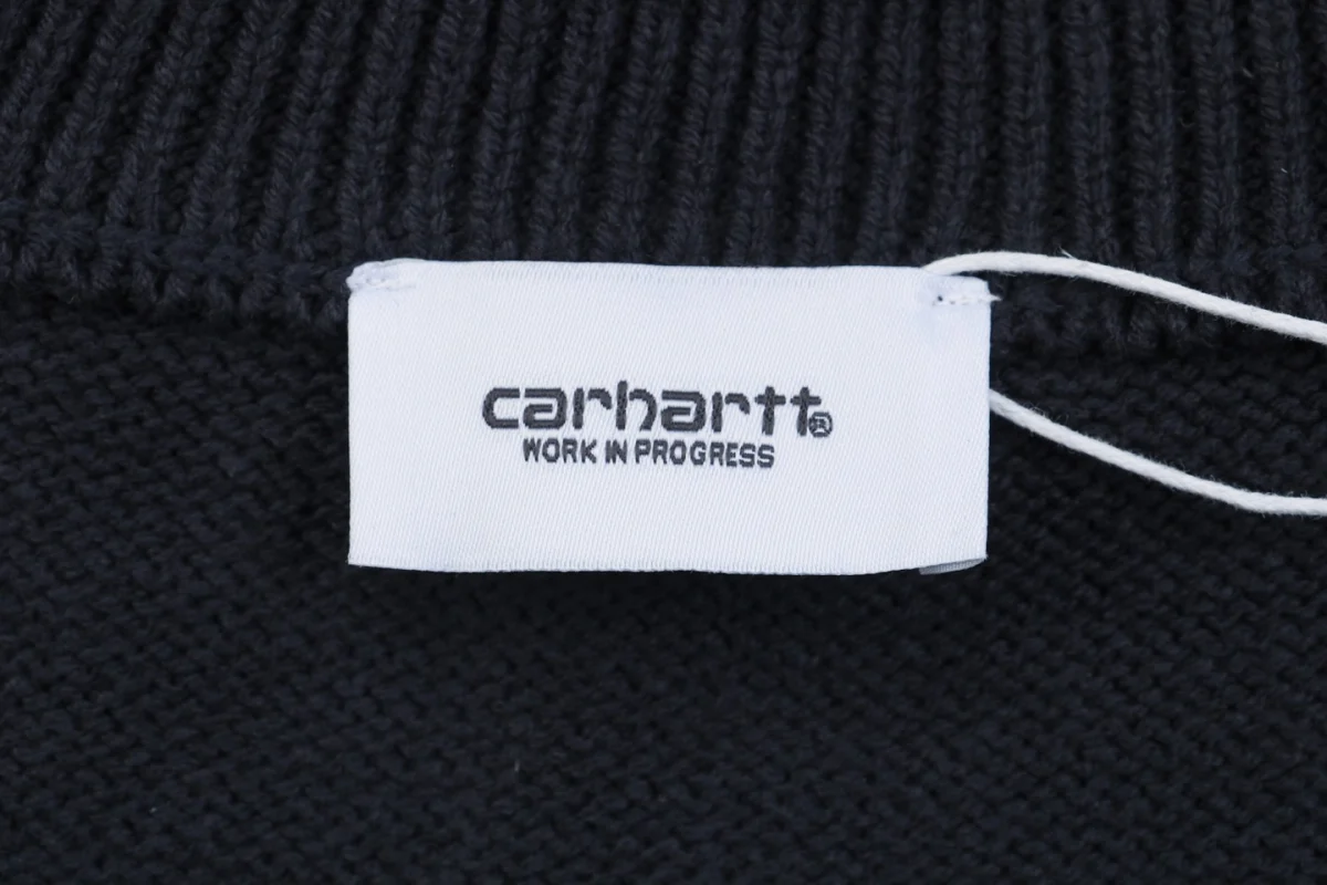 Carhartt Lettering Half-Zip Sweater Black