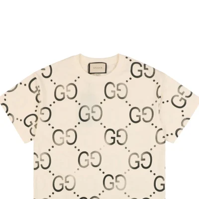 Gradient Double-G Print Short-Sleeve T-Shirt Beige1.jpeg