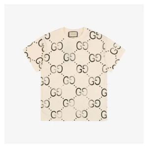 Gradient Double-G Print Short-Sleeve T-Shirt Beige