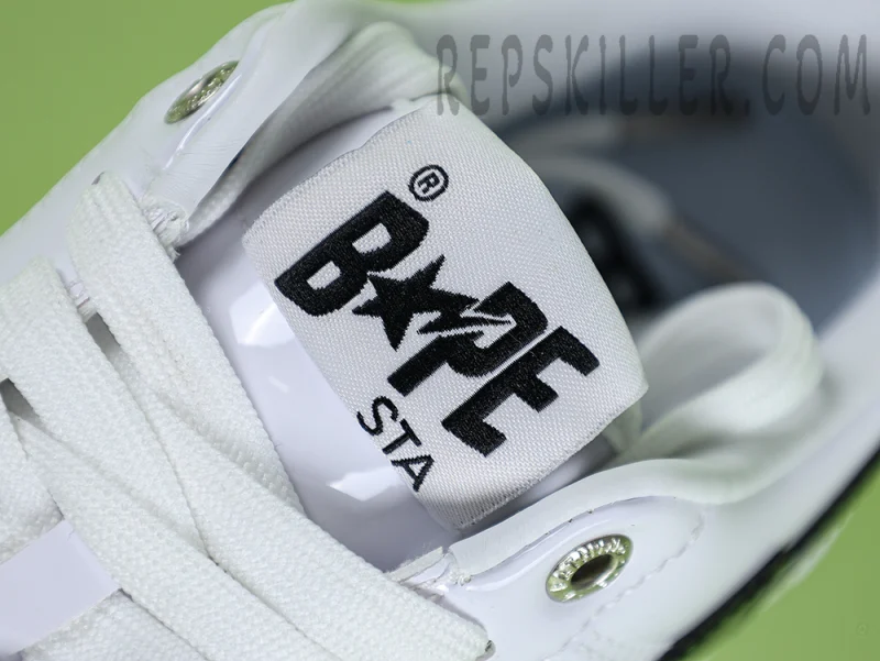 A BATHING APE BapeSta M2 Patent Leather White - Image 9