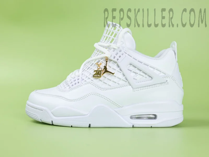 WMNs Air Jordan 4 NET Triple White - Image 2