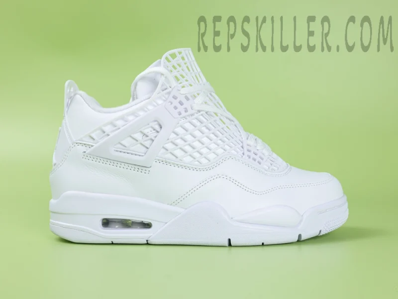 WMNs Air Jordan 4 NET Triple White - Image 3