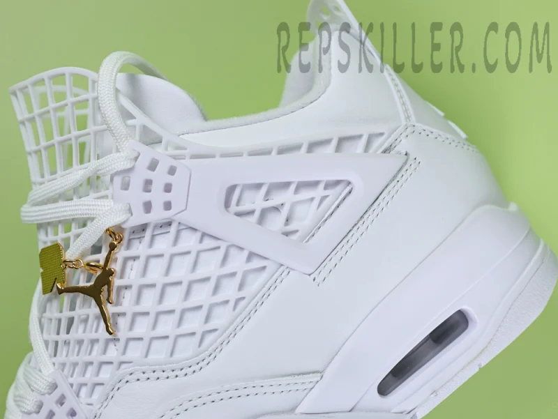 WMNs Air Jordan 4 NET Triple White - Image 5