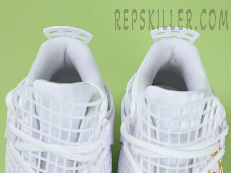 WMNs Air Jordan 4 NET Triple White - Image 9