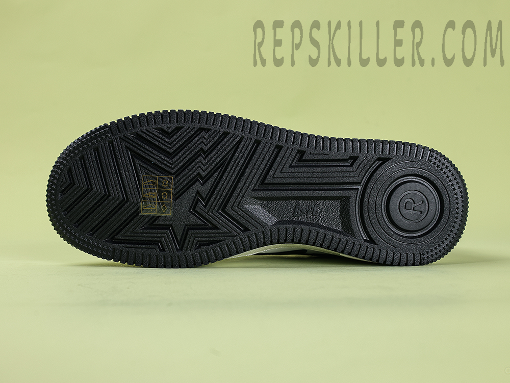 A BATHING APE BapeSta SnakeSkin Beige Low Sneakers