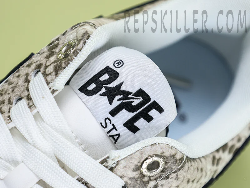 A BATHING APE BapeSta SnakeSkin Beige - Image 9