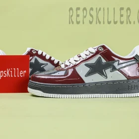 A BATHING APE BapeSta Nostalgic Burgundy Grey