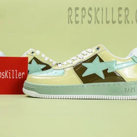 A BATHING APE BapeSta Nostalgic Yellow Green