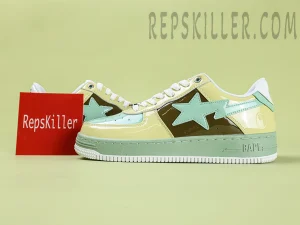 A BATHING APE BapeSta Nostalgic Yellow Green