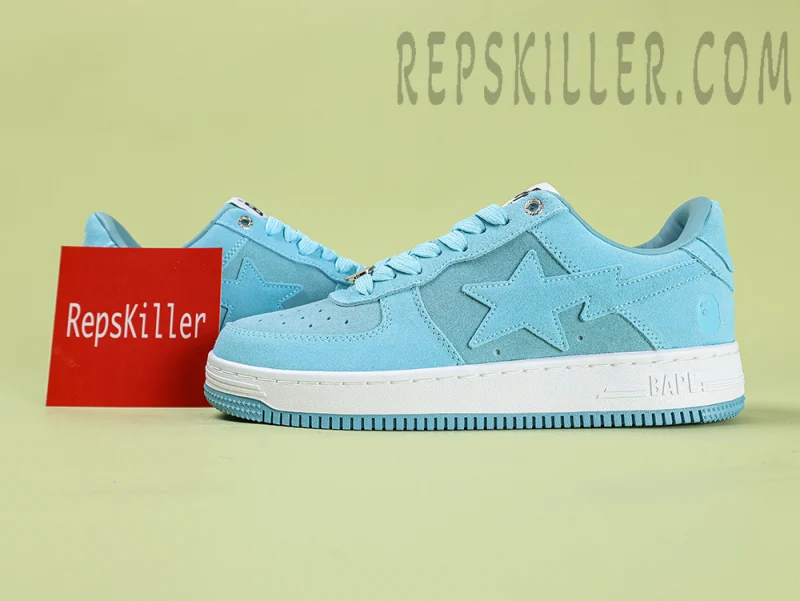 A BATHING APE BapeSta Low Suede Blue