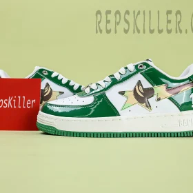 A BATHING APE BapeSta Dark Green Camo White