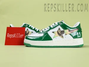 A BATHING APE BapeSta Dark Green Camo White